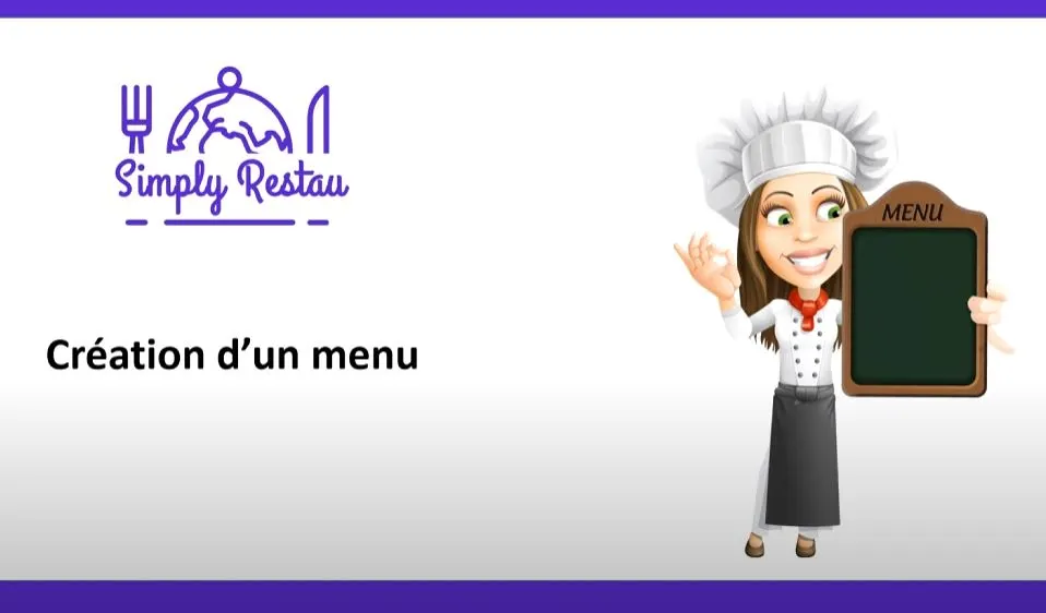 tutoriel création d'un menu